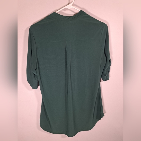 PerSeption Concept Green V Neck Shirt Size Medium - Picture 5 of 7